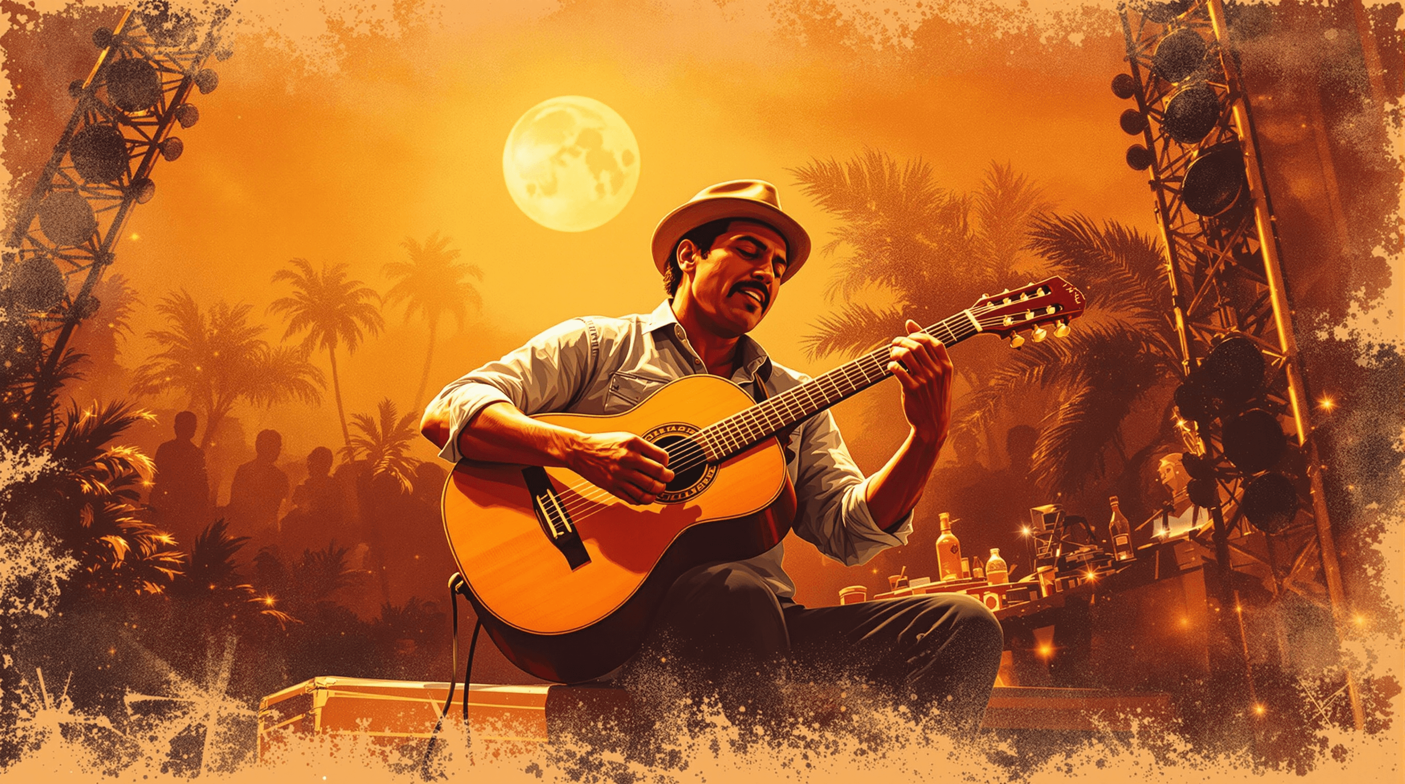 A Colombian guitarist performing — the spirit of Gentil Montaña's music